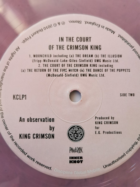 英、米2discs LP King Crimson The ReconstruKction Of Light