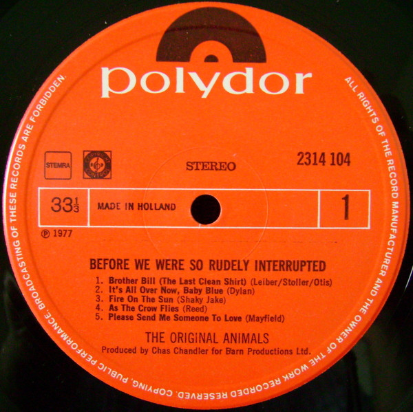 The Original Animals – Before We Were So Rudely Interrupted - Görsel 4