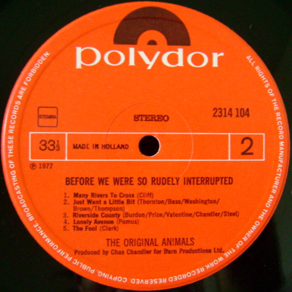 The Original Animals – Before We Were So Rudely Interrupted - Görsel 5