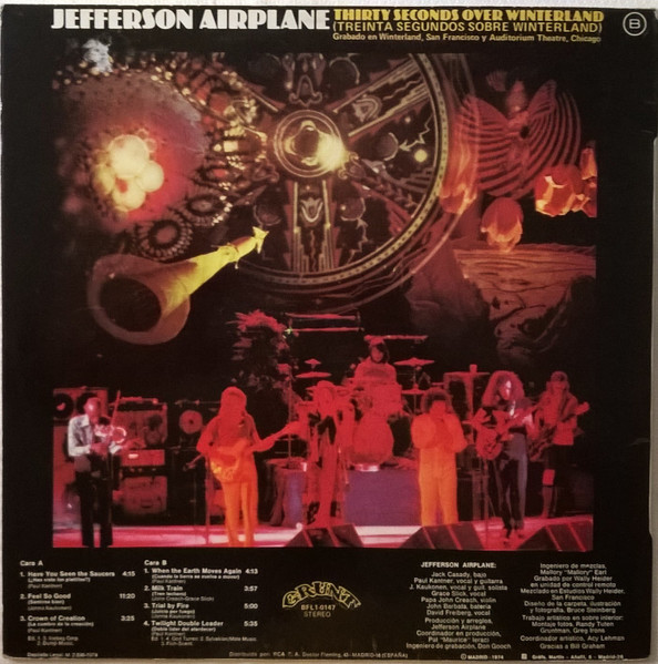 Jefferson Airplane – Thirty Seconds Over Winterland - Görsel 3