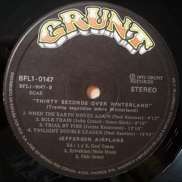 Jefferson Airplane – Thirty Seconds Over Winterland - Görsel 5