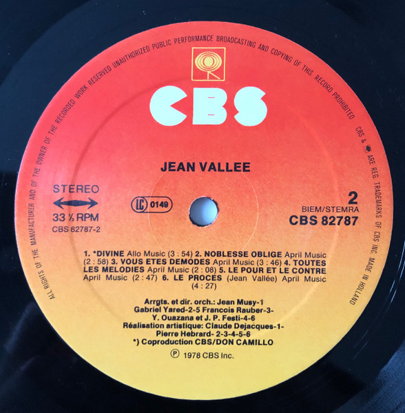 Jean Vallée – L'Amour Ça Fait Chanter La Vie - Görsel 5