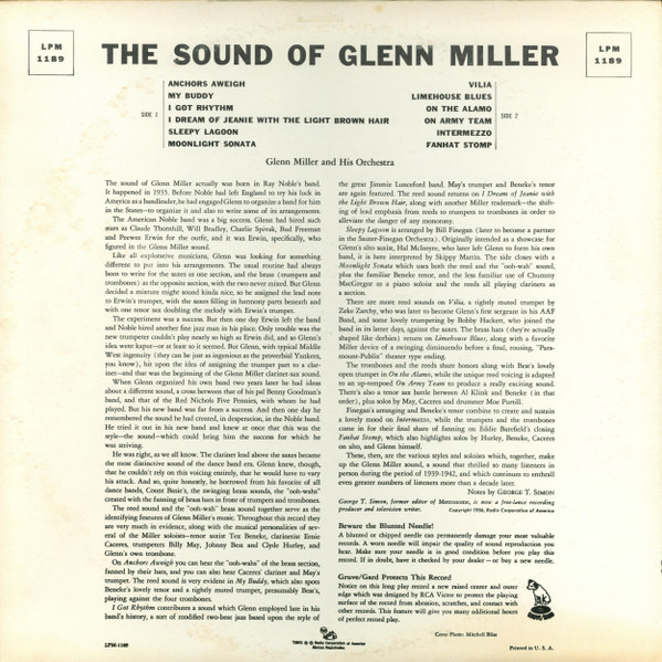 Glenn Miller And His Orchestra – The Sound Of Glenn Miller - Görsel 3