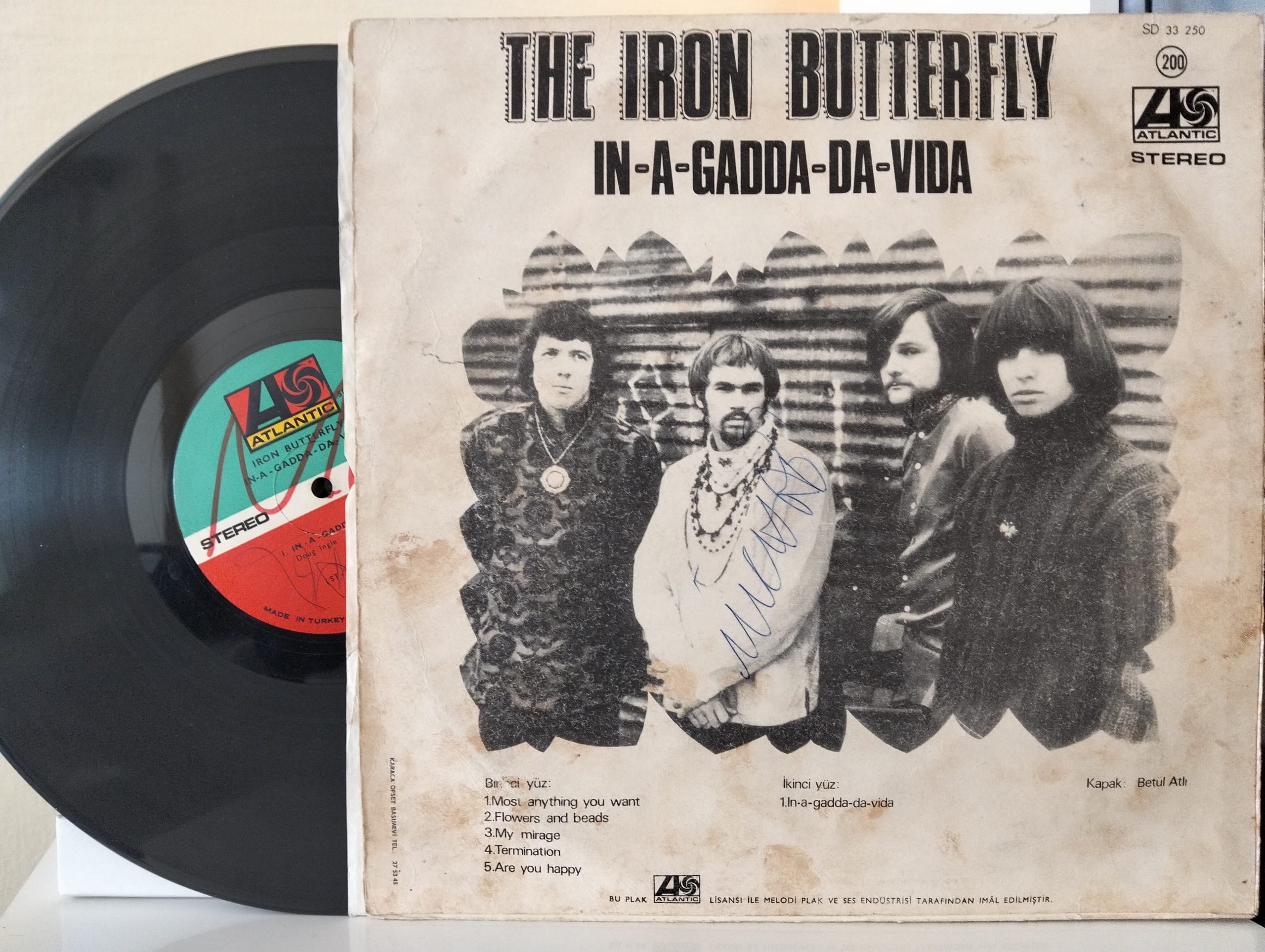 Iron Butterfly – In-A-Gadda-Da-Vida Türk Baskı 1969 - Görsel 2