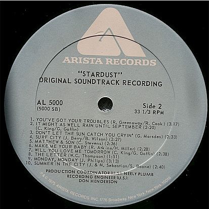 Various – "Stardust" Original Soundtrack Recording 2 LP - Görsel 6