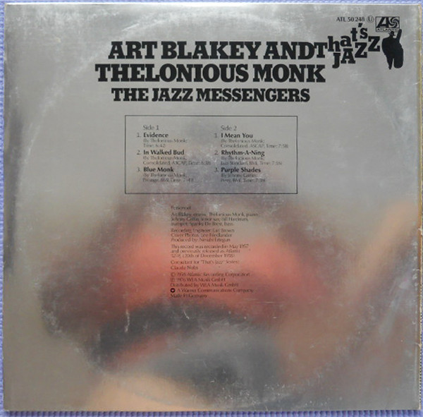 Art Blakey And Thelonious Monk – The Jazz Messengers Plak - Görsel 4
