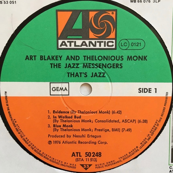 Art Blakey And Thelonious Monk – The Jazz Messengers Plak - Görsel 5