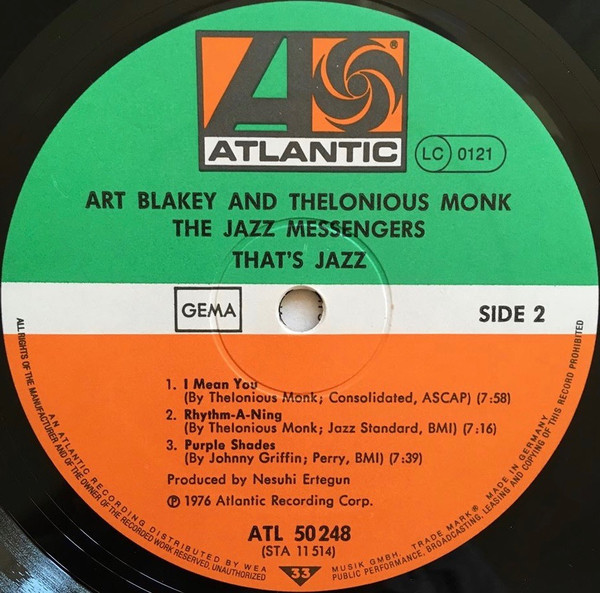 Art Blakey And Thelonious Monk – The Jazz Messengers Plak - Görsel 6