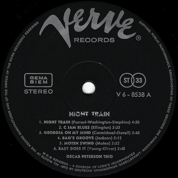The Oscar Peterson Trio – Night Train - Görsel 4
