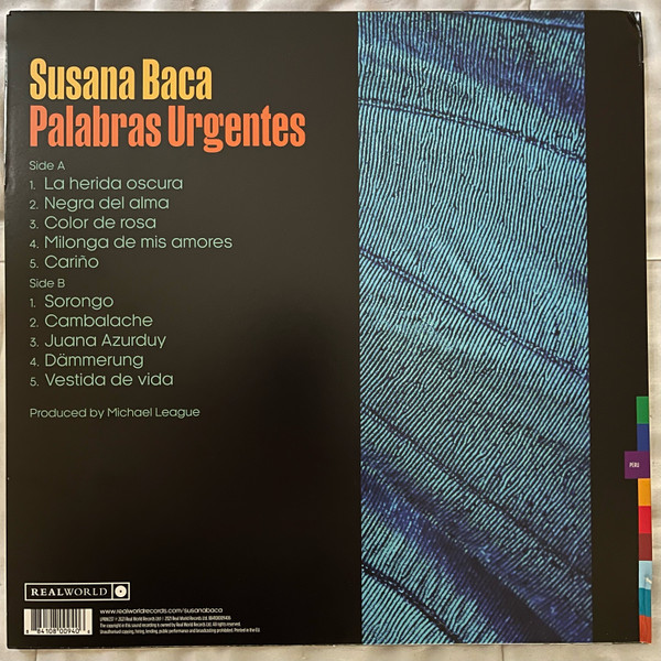 Susana Baca – Palabras Urgentes Plak - Görsel 3