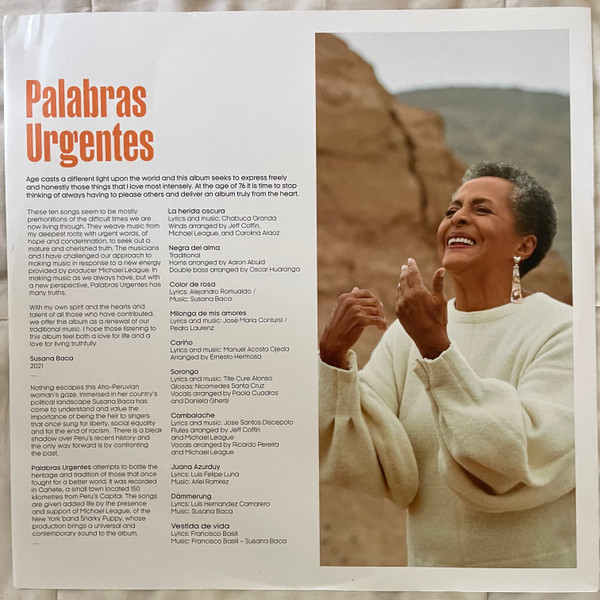 Susana Baca – Palabras Urgentes Plak - Görsel 4