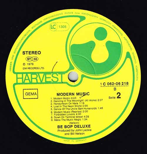 Be Bop Deluxe – Modern Music Plak - Görsel 4