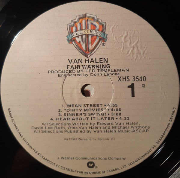 Van Halen – Fair Warning Plak - Görsel 3