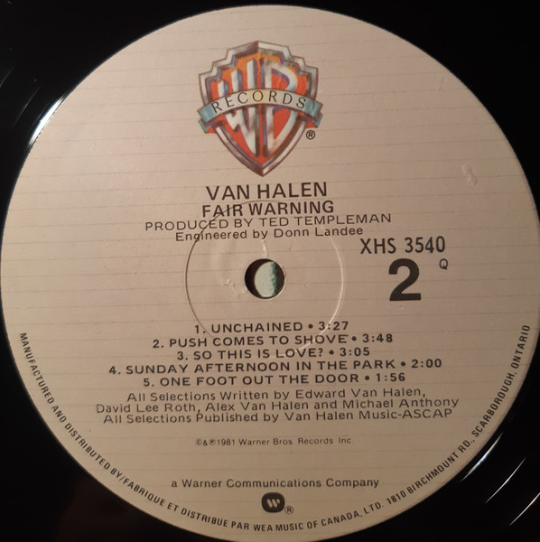 Van Halen – Fair Warning Plak - Görsel 4