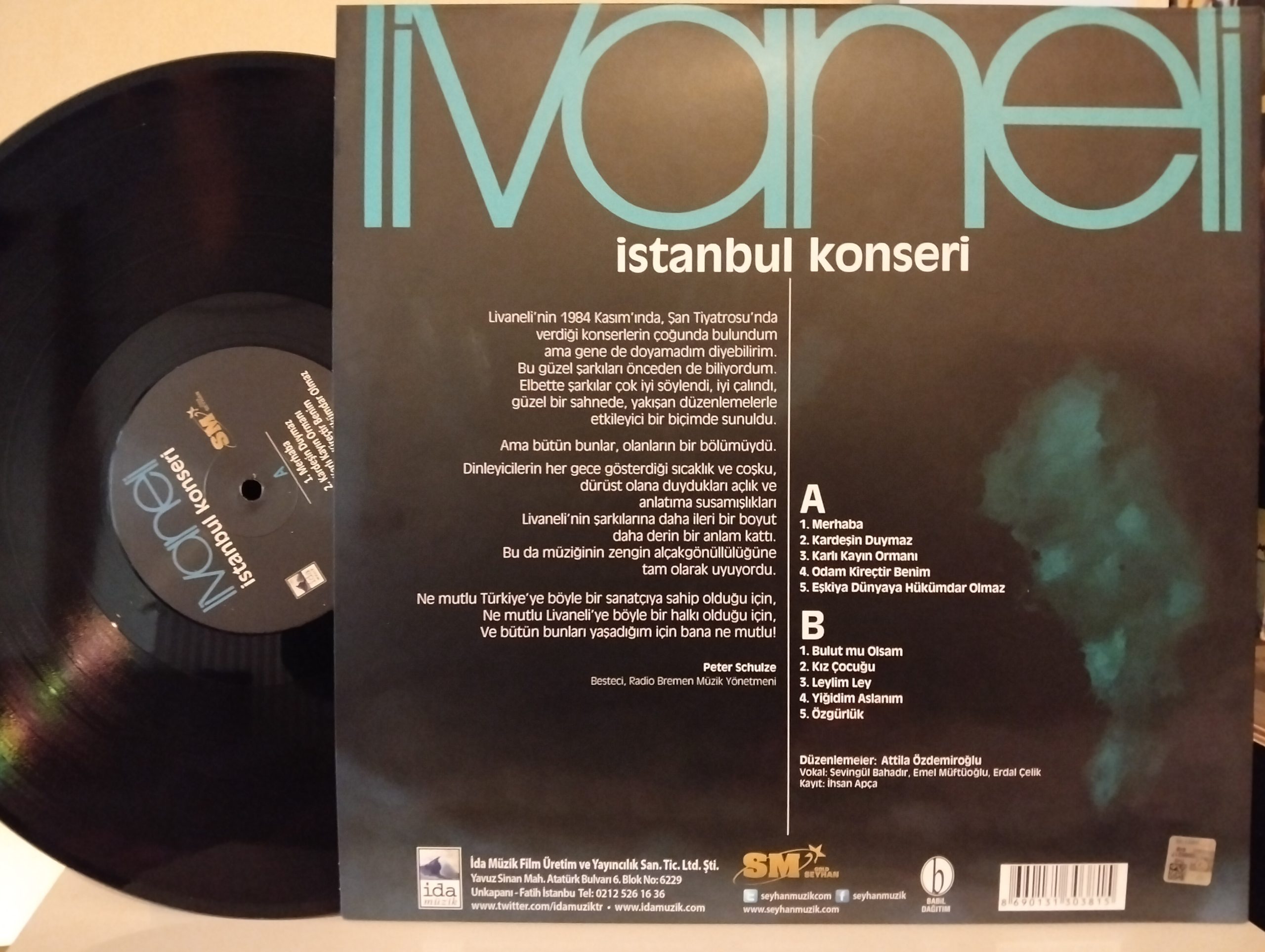 Zülfü Livaneli – İstanbul Konseri Plak - Görsel 2