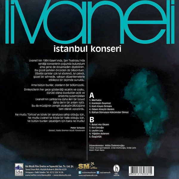 Zülfü Livaneli – İstanbul Konseri Plak - Görsel 3