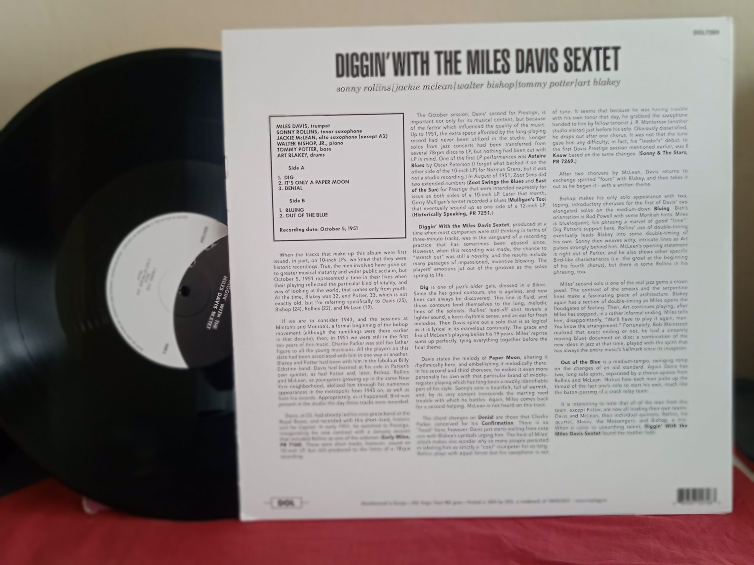 The Miles Davis Sextet – Diggin' With The Miles Davis Sextet Plak - Görsel 2