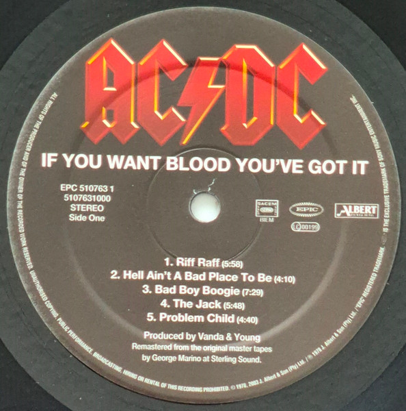 AC/DC – If You Want Blood You've Got It Plak - Görsel 4