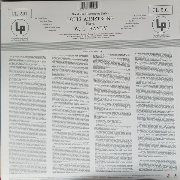 Louis Armstrong – Plays W.C. Handy Plak - Görsel 2