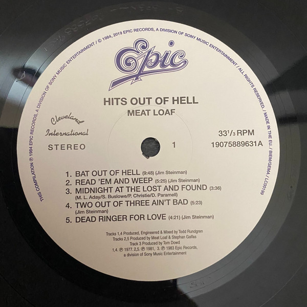 Meat Loaf – Hits Out Of Hell Plak - Görsel 3