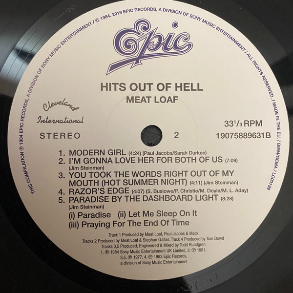Meat Loaf – Hits Out Of Hell Plak - Görsel 4