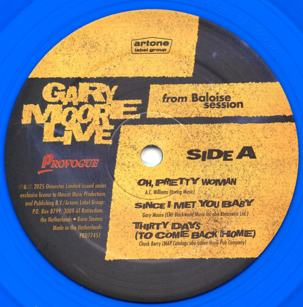 Gary Moore – Live From Baloise Session 2 Plak - Görsel 4