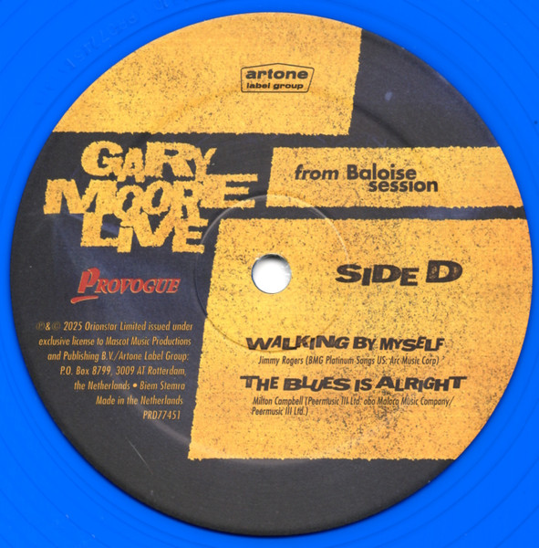 Gary Moore – Live From Baloise Session 2 Plak - Görsel 7